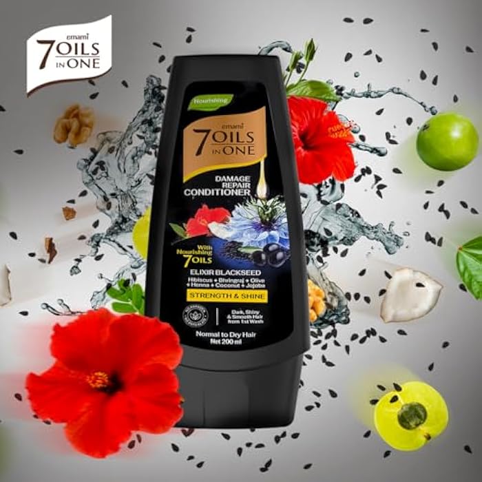 Emami 7 Oils in One Damage Repair Conditioner Elixir Black seed 200 ML - Image 4